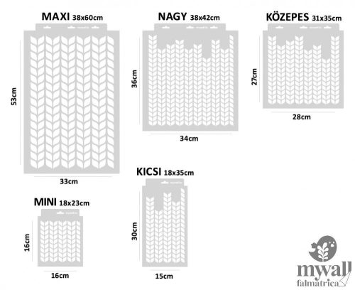 Kötésminta - MyWall stencilcsalád