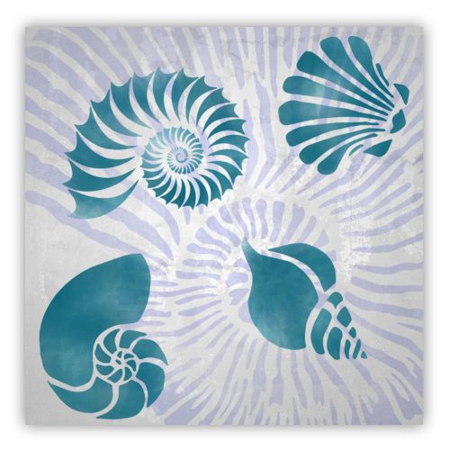 Nautilus 3D stencil - 38x60 cm 01