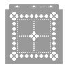 Négyzetek 01 stencil - Festő - 31x35 cm közepes