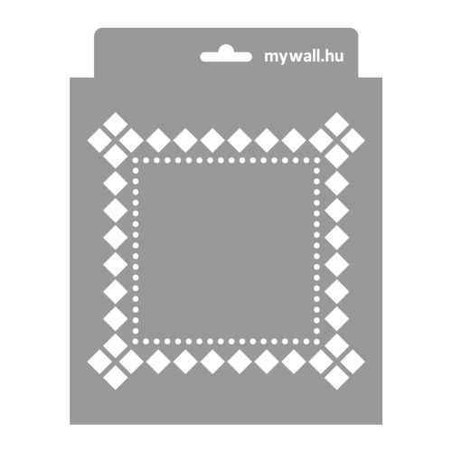 Négyzetek 01 stencil - Festő - 18x23 cm mini