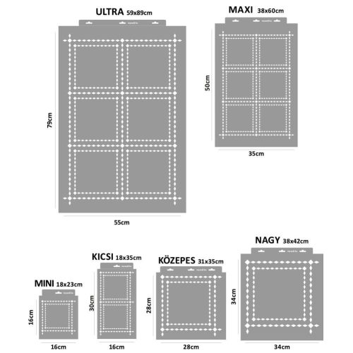 Squares 02 painting stencil - 38x42 cm