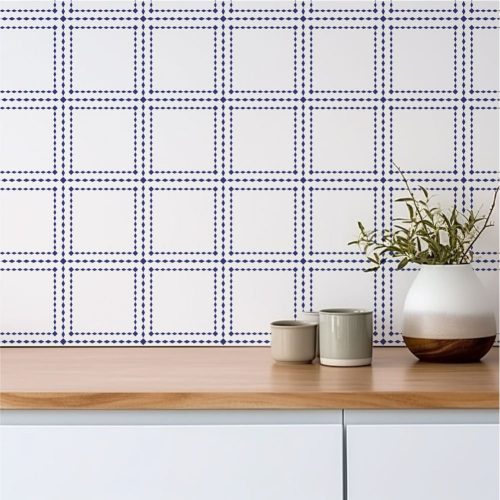 Négyzetek 02 stencil - Festő - 38x42 cm nagy