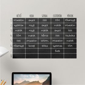 Krétával írható órarend falmatrica 70x48 cm