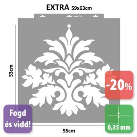 Damasc 01 készletes stencil - 3D - 59x63 cm extra