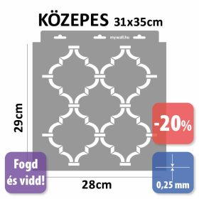 Marokkó 16 készletes stencil - Festő - 31x35 cm közepes