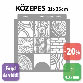 Patchwork 05 készletes stencil - 3D - 31x35 cm közepes