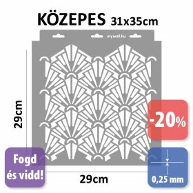 Artdeco 09 készletes stencil - Festő - 31x35 cm közepes