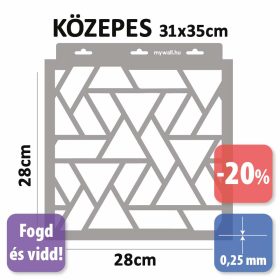 Geometria 02 készletes stencil - Festő - 31x35 cm közepes