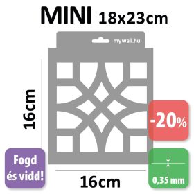 Kanpur készletes stencil - 3D - 18x23 cm mini