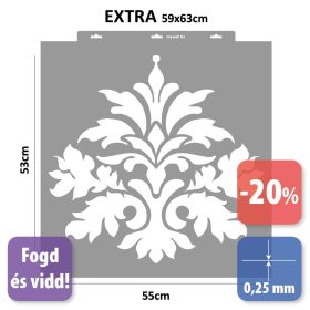 Damasc 01 készletes stencil - Festő - 59x63 cm extra