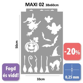 Witches painting stencil ON STOCK - 38x60 cm 02