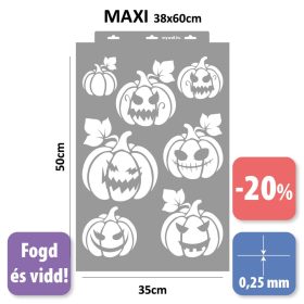 Tökök készletes stencil - Festő - 38x60 cm maxi