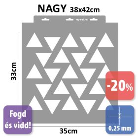 Cikk-cakk készletes stencil - Festő - 38x42 cm nagy