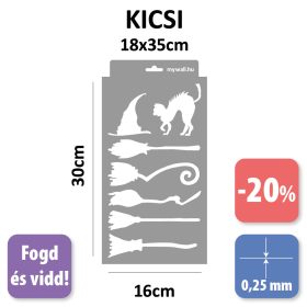 Boszik készletes stencil - Festő - 18x35 cm kicsi