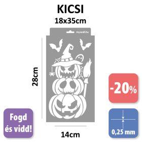 Tökök készletes stencil - Festő - 18x35 cm kicsi