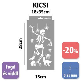 Csontvázak készletes stencil - Festő - 18x35 cm kicsi