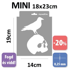 Koponyák készletes stencil - Festő - 18x23 cm mini