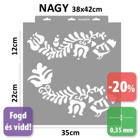 Magyar népmesék készletes stencil - 3D - 38x42 cm nagy