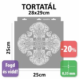 Artdeco 05 készletes stencil - 3D - 28x29 cm tortatál