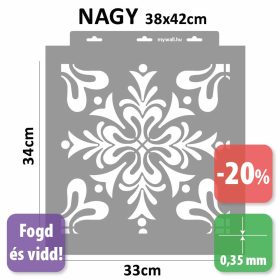   Csipke variációk 02 készletes stencil - 3D - 38x42 cm nagy
