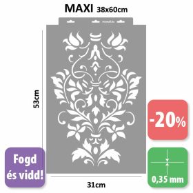 Barokk 05 készletes stencil - 3D - 38x60 cm maxi