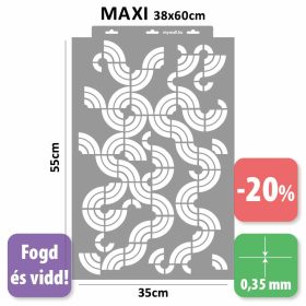 Retro 04 készletes stencil - 3D - 38x60 cm maxi