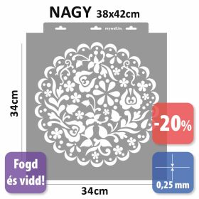 Magyar 02 készletes stencil - Festő - 38x42 cm nagy