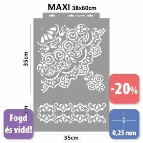 Mandala 05 készletes stencil - Festő - 38x60 cm maxi