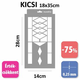 Artdeco 01 értékcsokent stencil - Festő - 18x35 cm kicsi