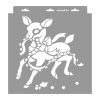 Őzike stencil - Festő - 31x35 cm közepes