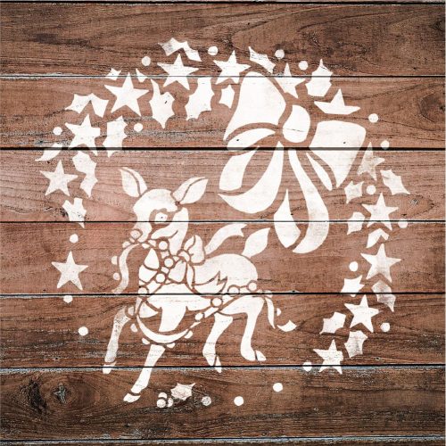 Little deer painting stencil - 31x35 cm