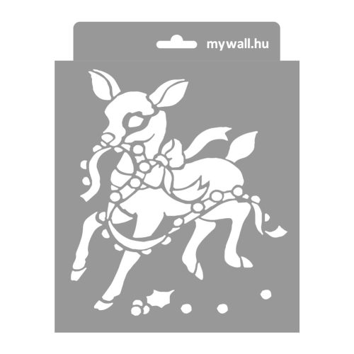 Őzike stencil - Festő - 18x23 cm mini