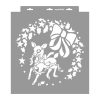 Őzike stencil - Festő - 38x42 cm nagy