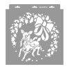 Őzike stencil - Festő - 28x29 cm tortatál