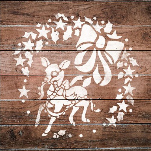 Little deer painting stencil - 28x29 cm