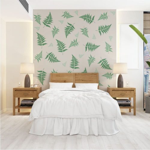 Páfrány stencil - Festő - 28x29 cm tortatál