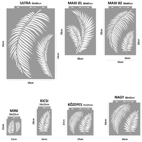 Palm leaves 07 painting stencil - 18x23 cm