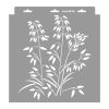 Grass flower stencil - 31x35 cm