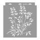 Grass flower stencil - 31x35 cm