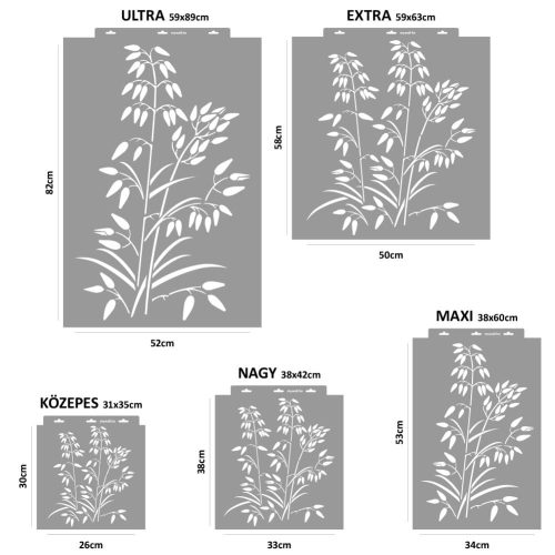 Grass painting stencil - 31x35 cm