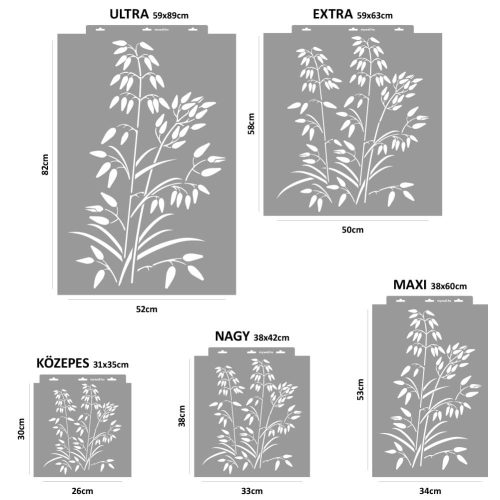 Grass painting stencil - 38x60 cm