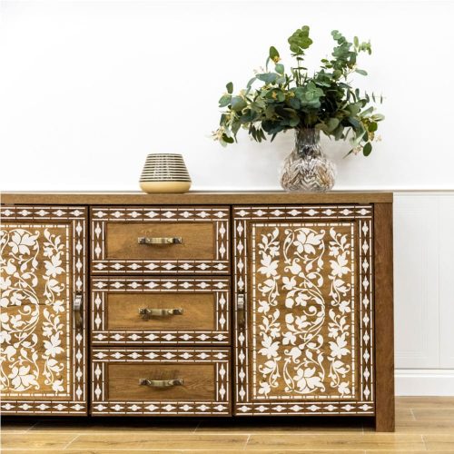 Pompás indák stencil - 3D - 18x35 cm kicsi