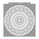Rose window 01 painting stencil - 59x63 cm