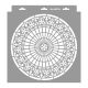 Rose window 01 3D stencil - 31x35 cm