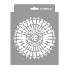 Rose window 01 painting stencil - 18x23 cm