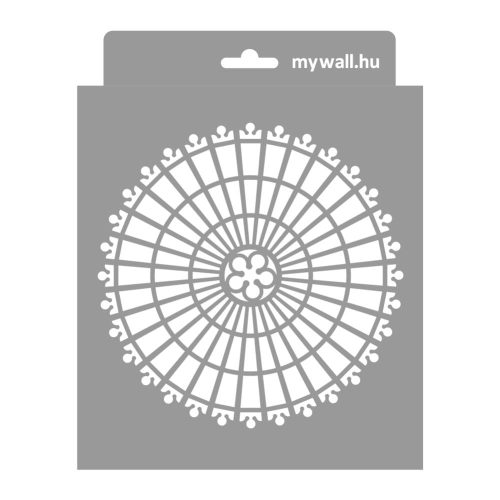 Rose window 01 painting stencil - 18x23 cm