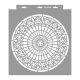 Rose window 01 painting stencil - 38x42 cm