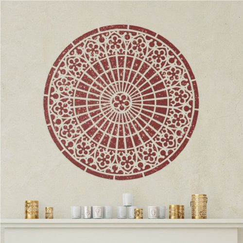 Rose window 01 painting stencil - 59x89 cm