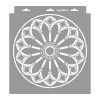 Rose window 02 3D stencil - 31x35 cm