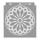 Rózsaablak 02 stencil - Festő - 31x35 cm közepes